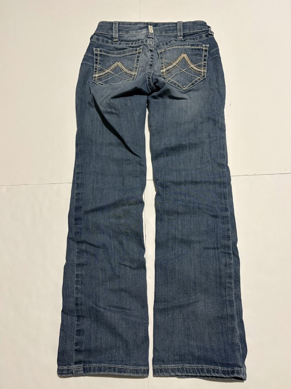 Ariat REAL Women’s Jeans 27S Bootcut Blue Denim Western Embroidered